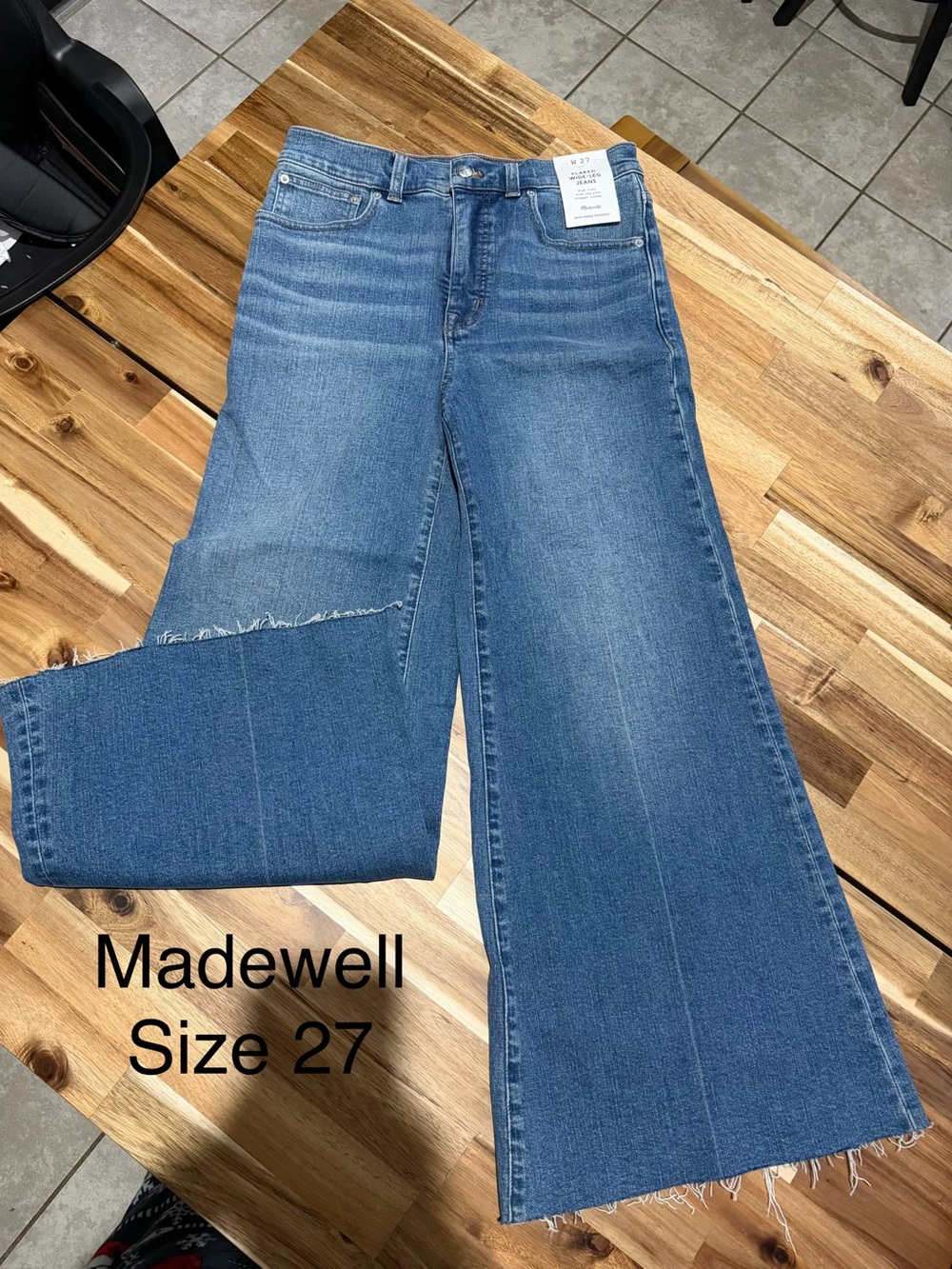 Madewell Wide-Leg Jeans in Medium Blue Wash